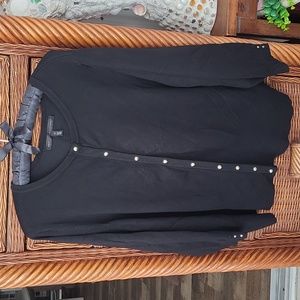 WHBM Plus Black Cardigan Sweater 2X